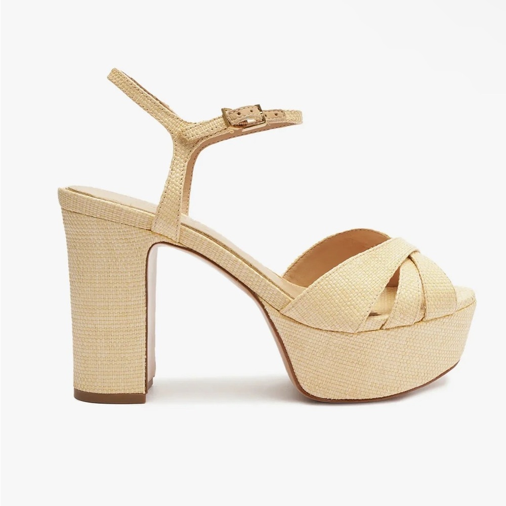 SCHUTZ | Raffia Platform Heeled Sandals